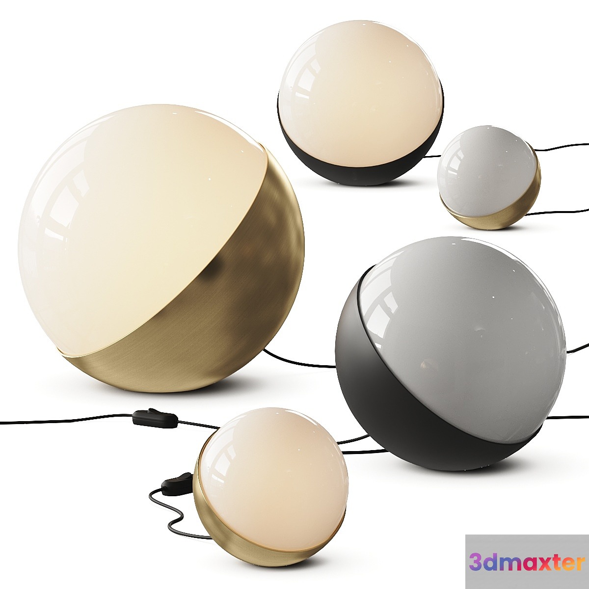 Louis Poulsen VL Studio Table and Floor Lamps 3D Max