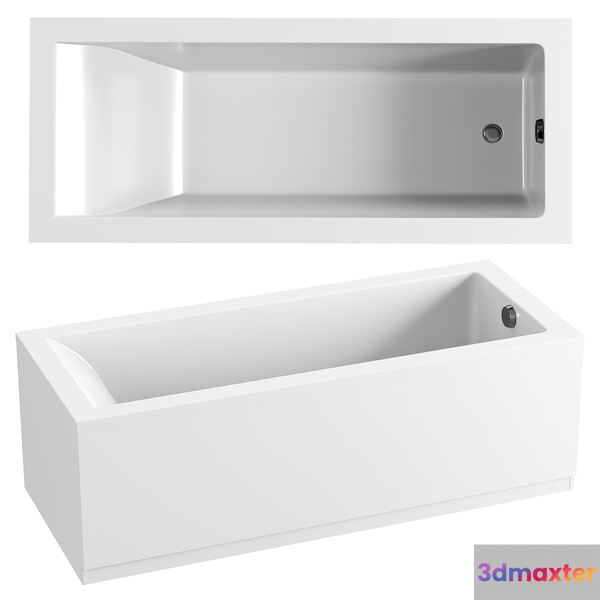 Bathtub made of artificial stone Astra Form Nate 3D Max