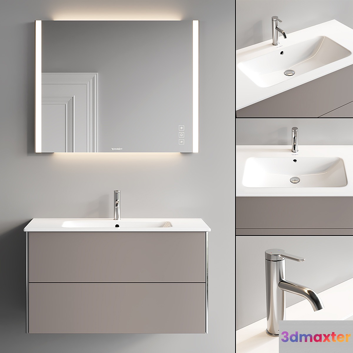 Duravit XSquare Vanity Unit Set 4 3D Max