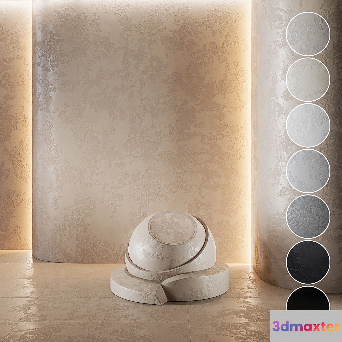 Decorative plaster | Concrete set (seamless) | 11 3D Max
