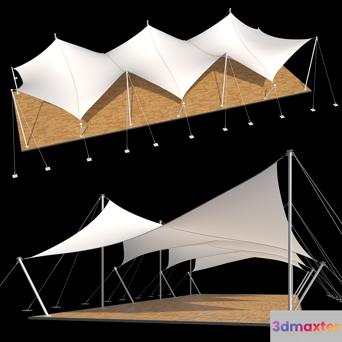 Awning structure 3 3D Max