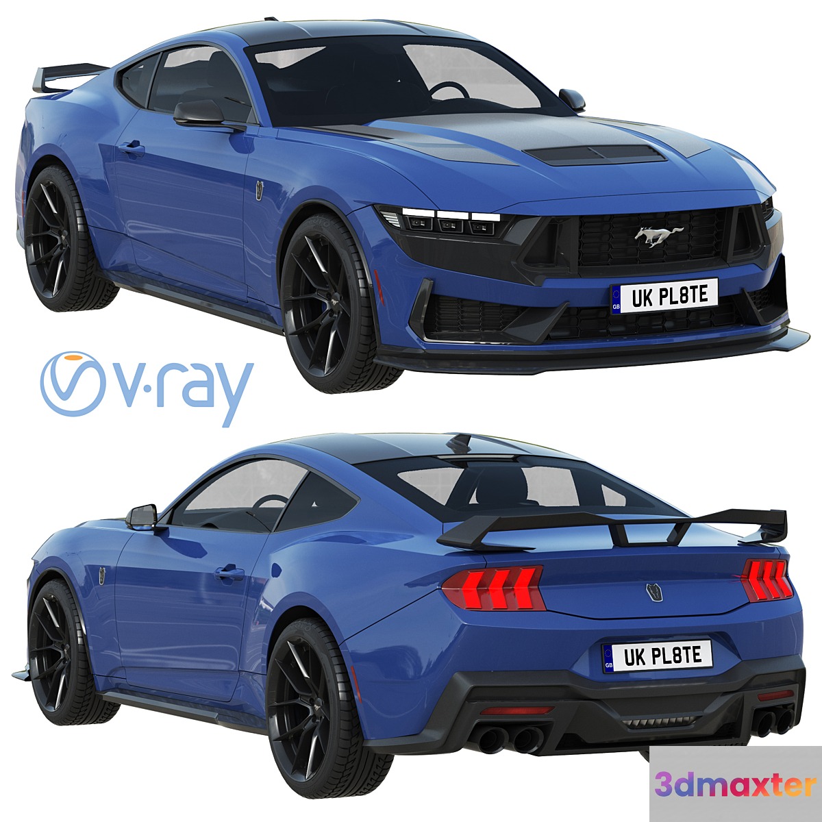 Ford Mustang Dark Horse 2024 3D Max