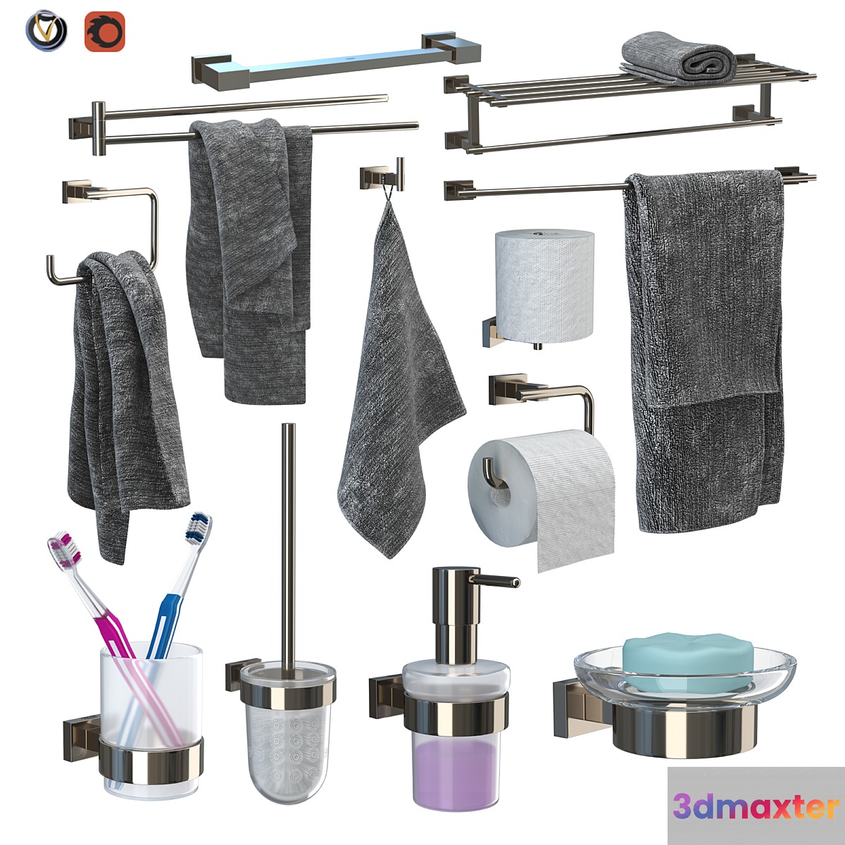 GROHE Essentials Cube Accessory Set (12 pcs)