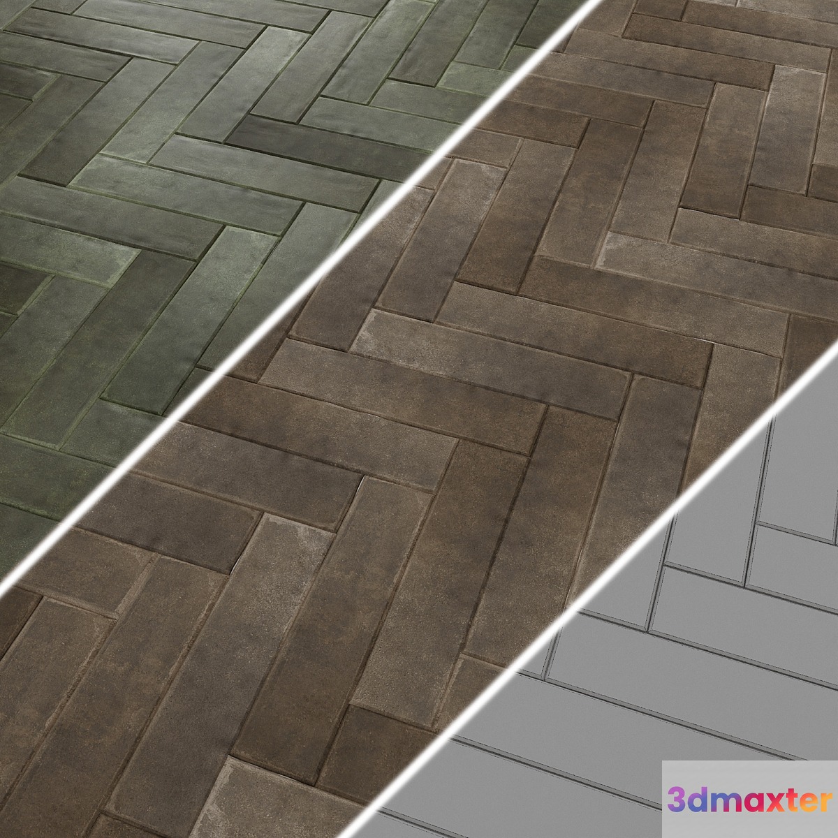 Porcelain stoneware tiles EQUIPE ARGILE 6x24.6 cm 3D Max