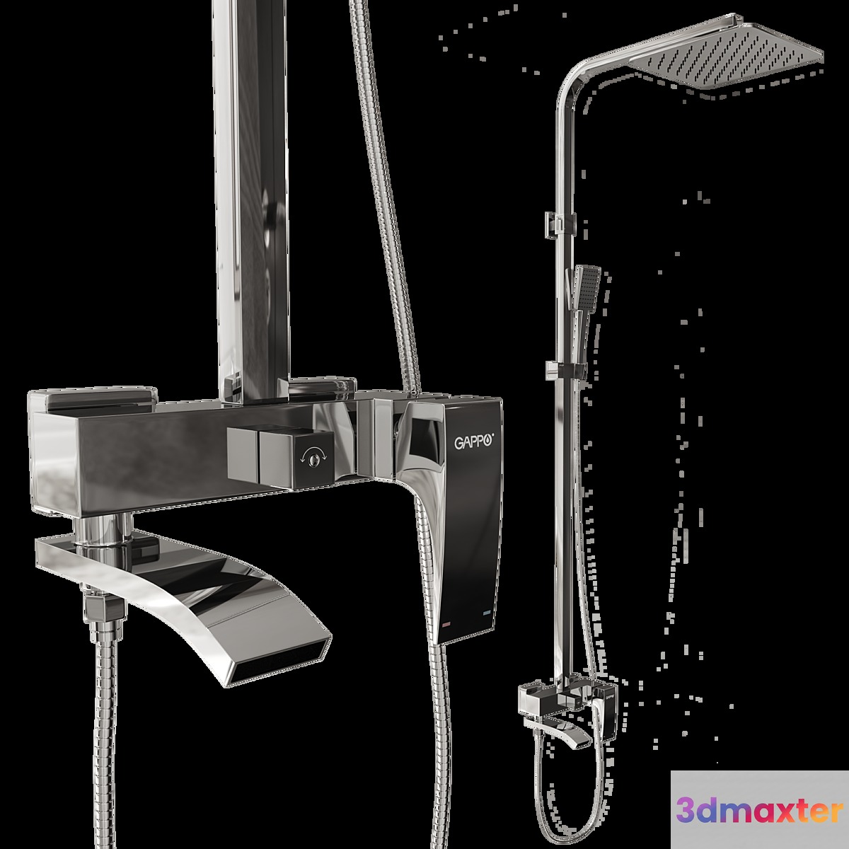 Shower column Gappo G2407 chrome 3D Max