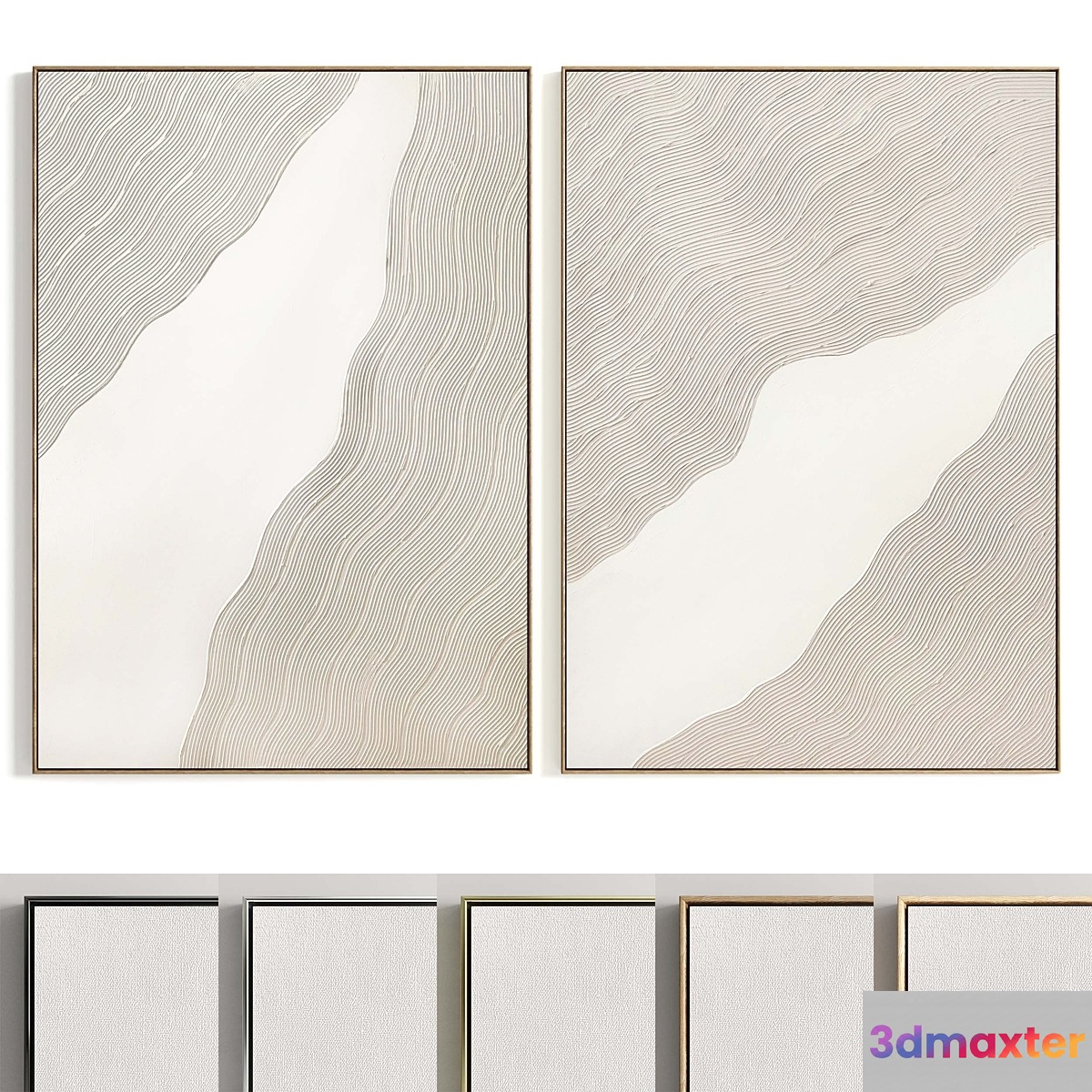 Plaster Two Photo Frames T-346 - No.2