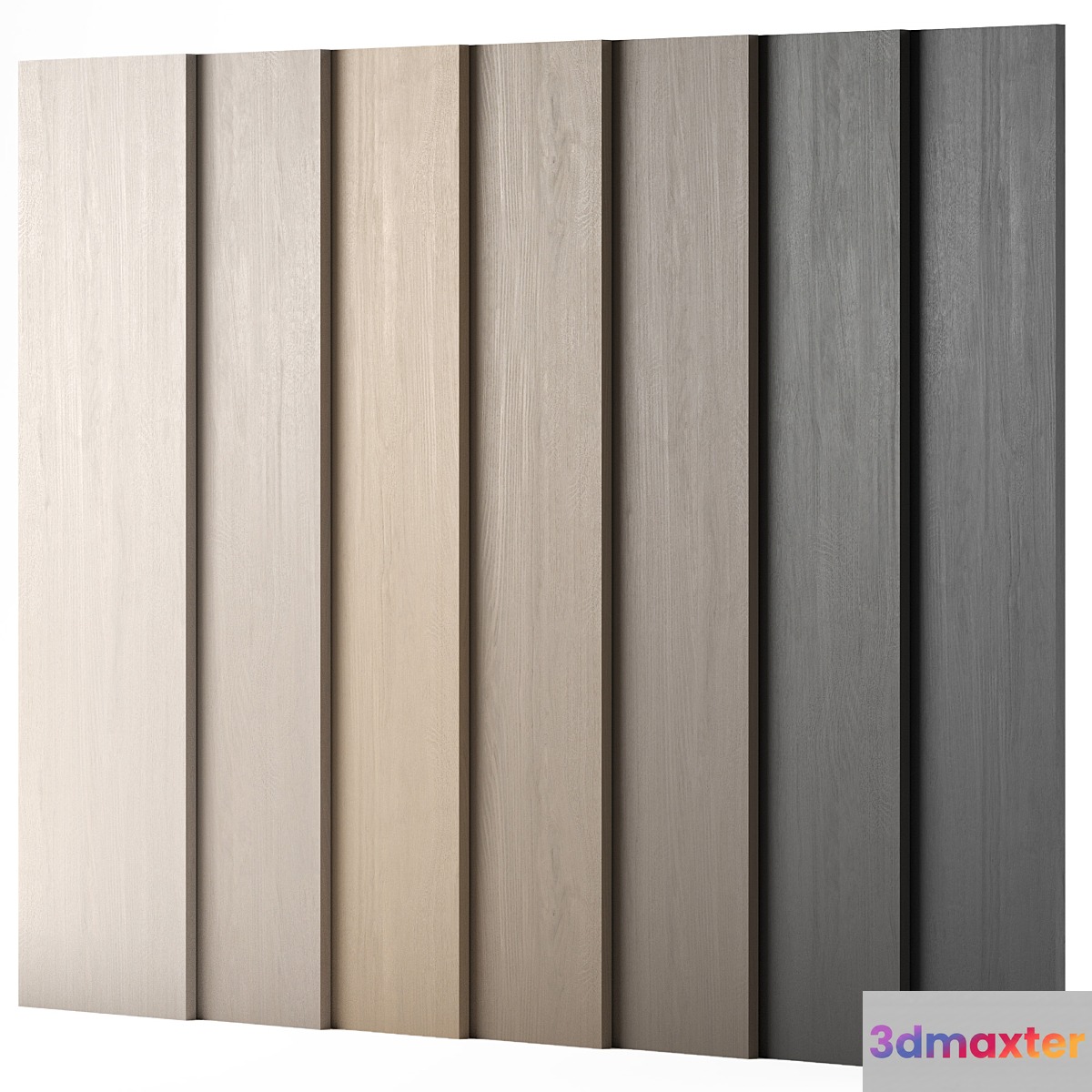 Wood materials Oak - 7 colors - set 01 3D Max