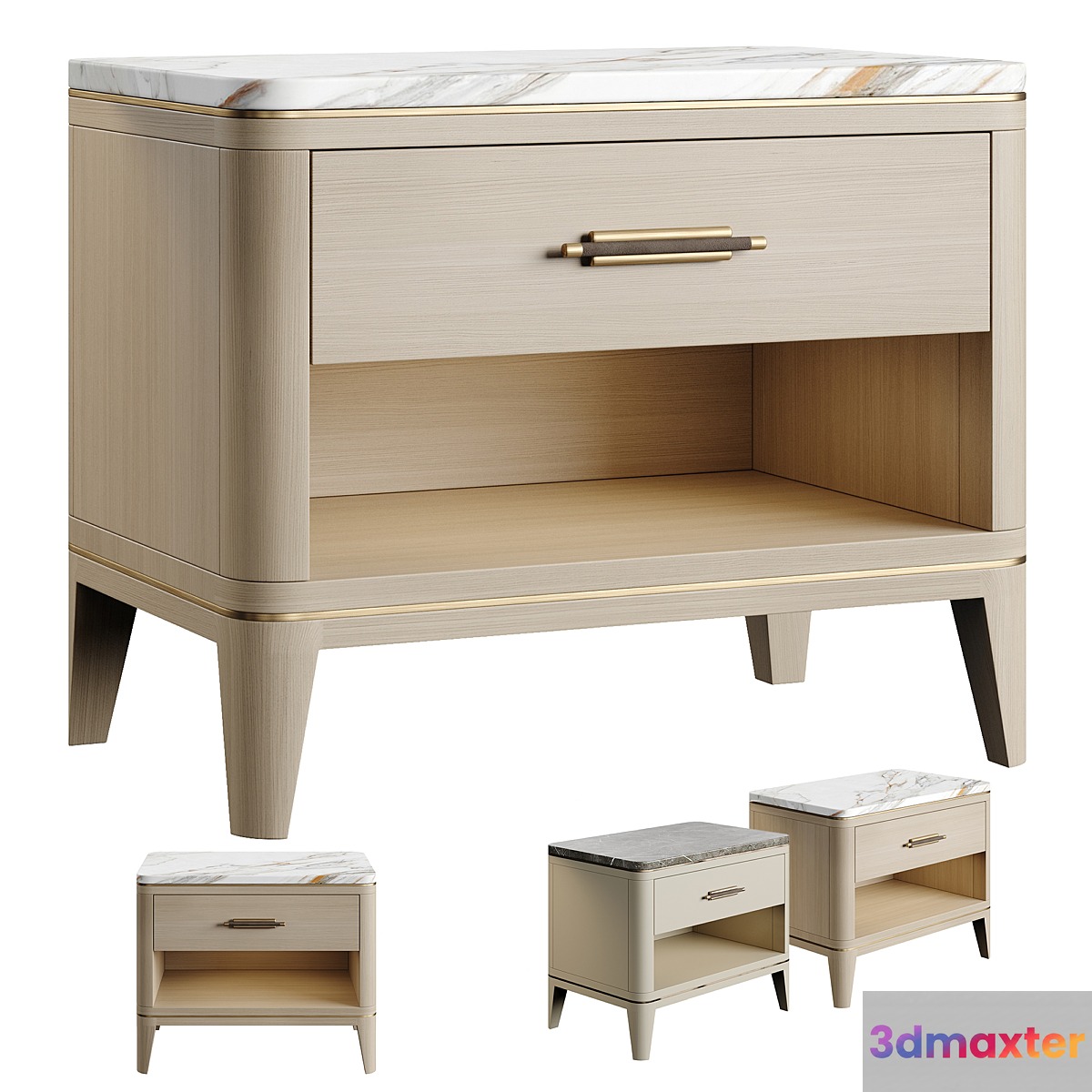 Frato CLICQUOT Bedside Table 3D Max