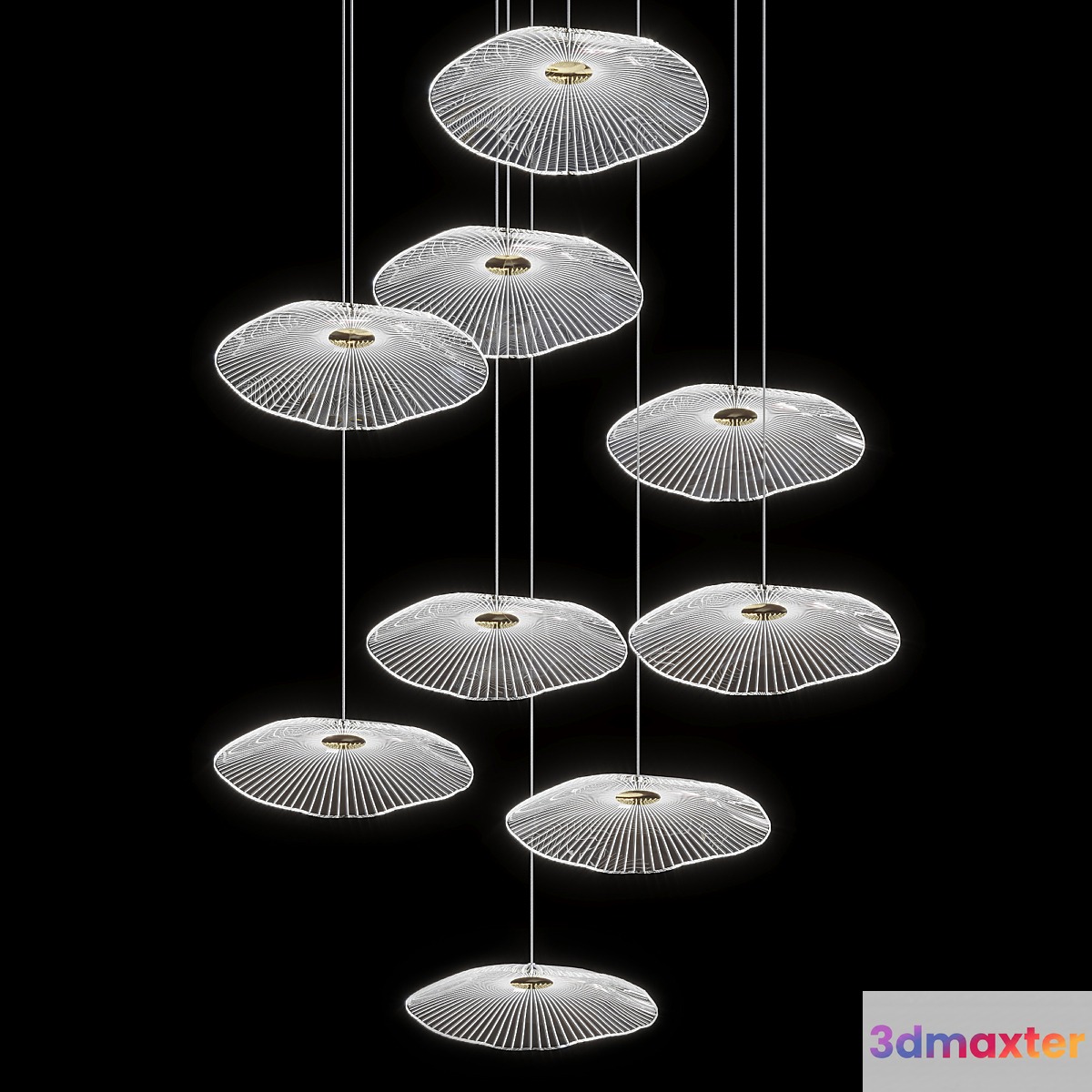 Modern LED ceiling lamp Ing in the form of a lotus leaf