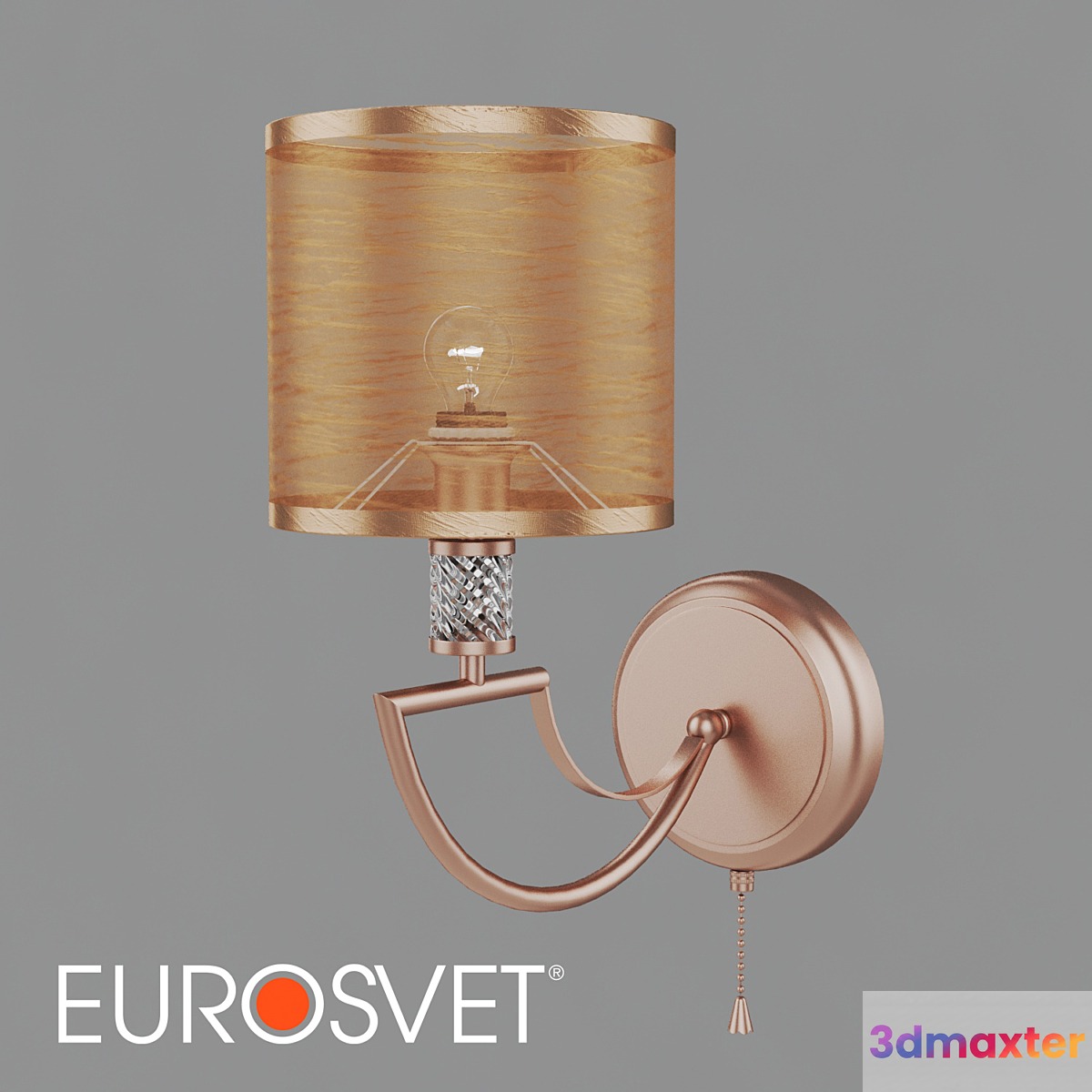 OM Sconce with lampshade Eurosvet 60099_1 Licata 3D Max
