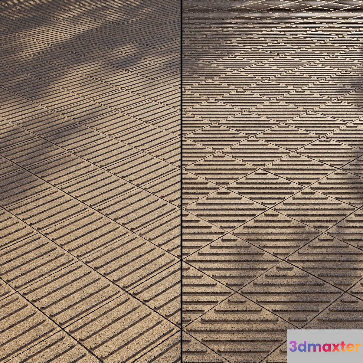 Tactile tiles Type 1 Set 3 3D Max