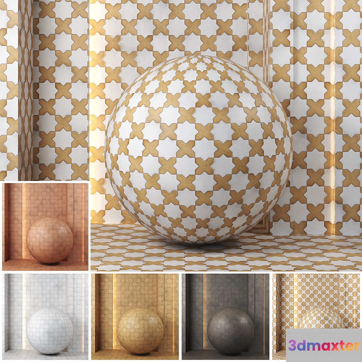 4k 6color Equipe kasbah ceramics Set 02-(Seamlesspbr) 3D Max