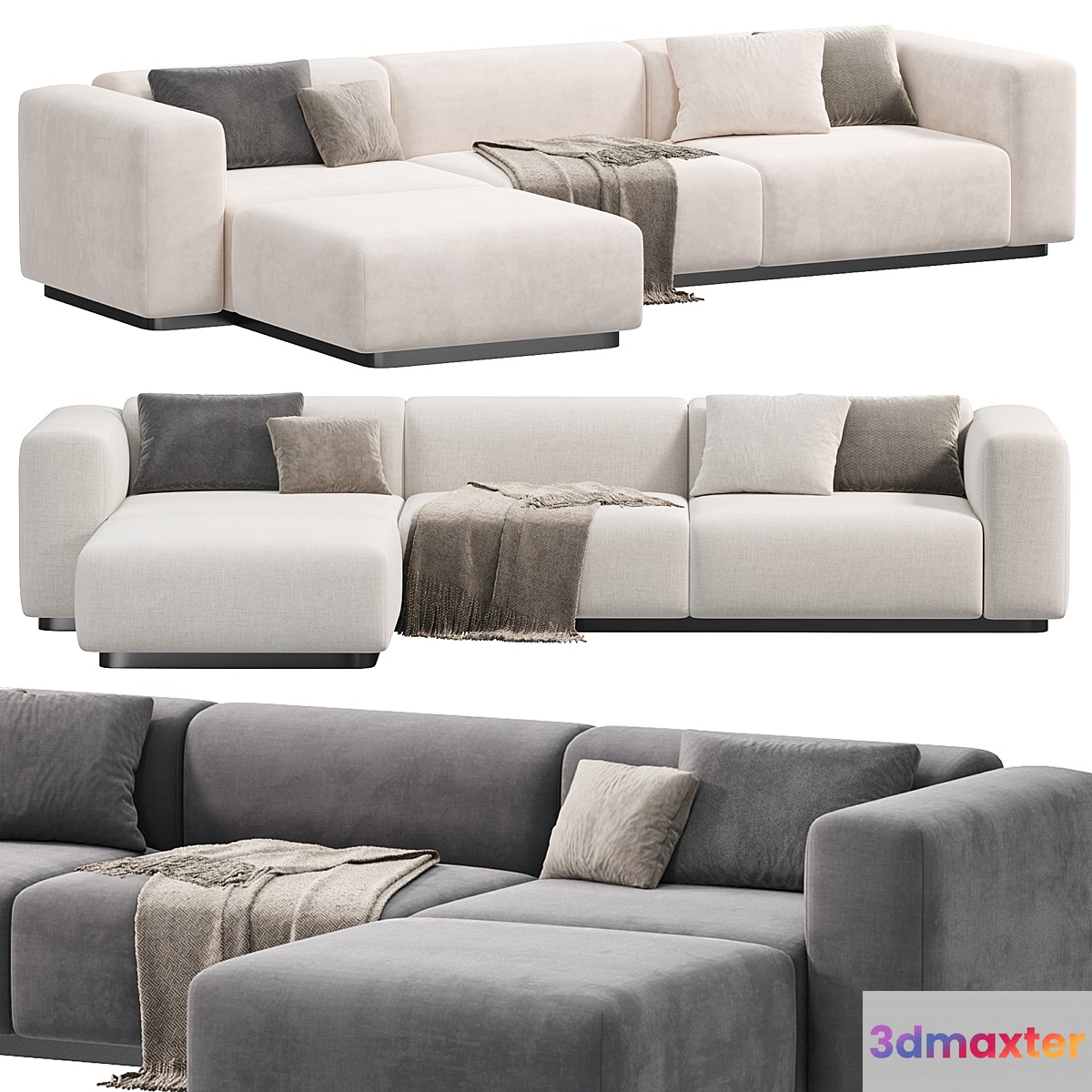 Soft Modular Sofa by Vitra 2 sofas