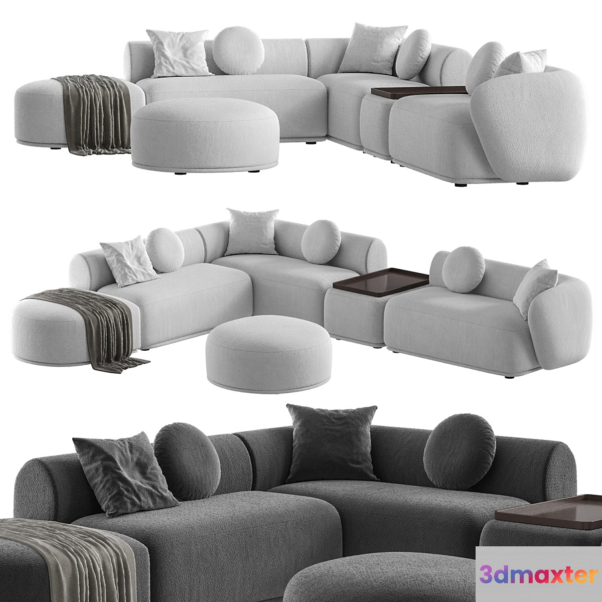 Meridiani Rene sofa set 2 3D Max