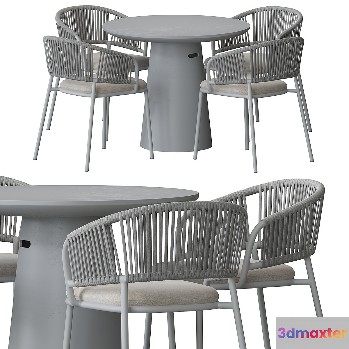 Mate Outdoor chair and Itai table 3D Max