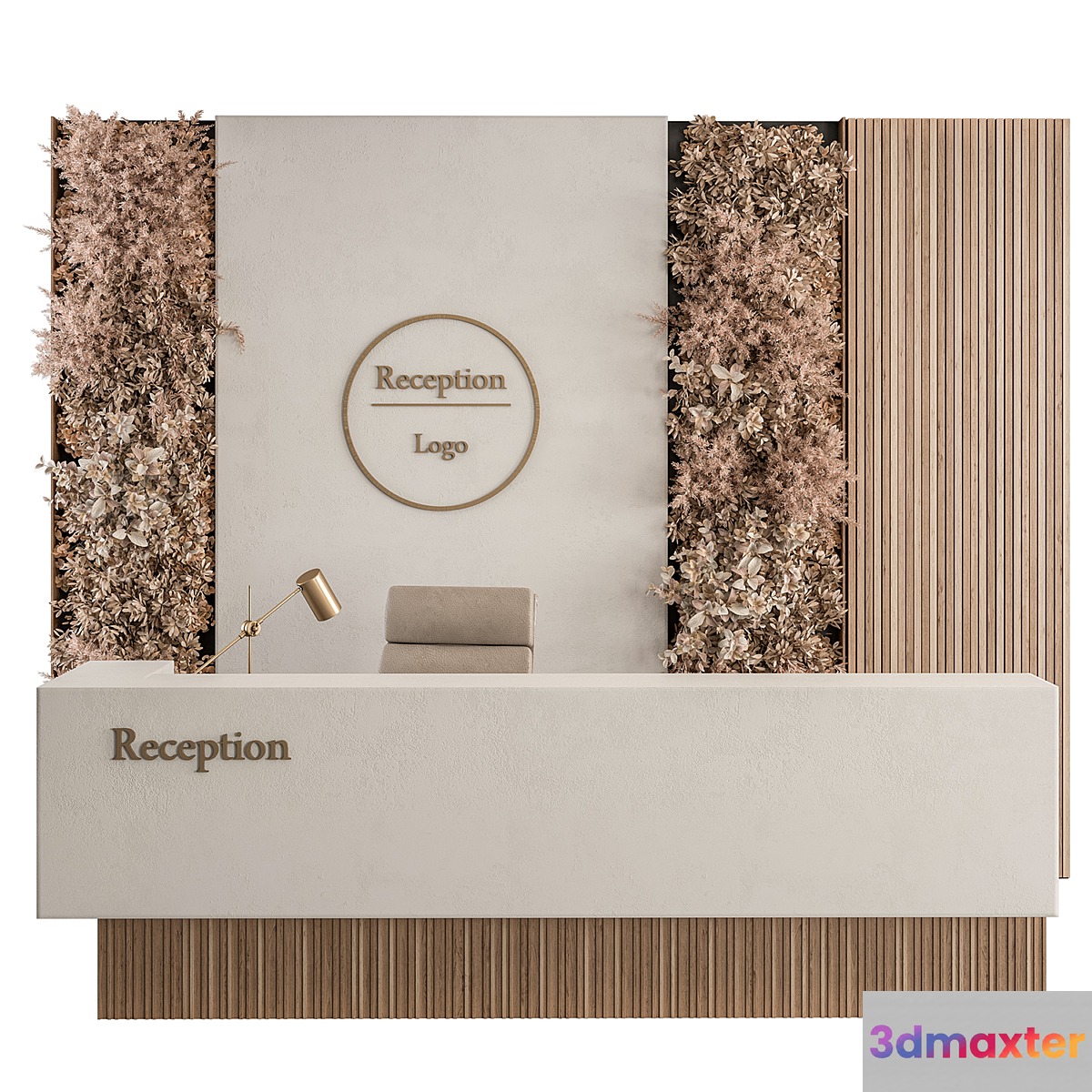 Reception Desk - Office Set 392 3D Max