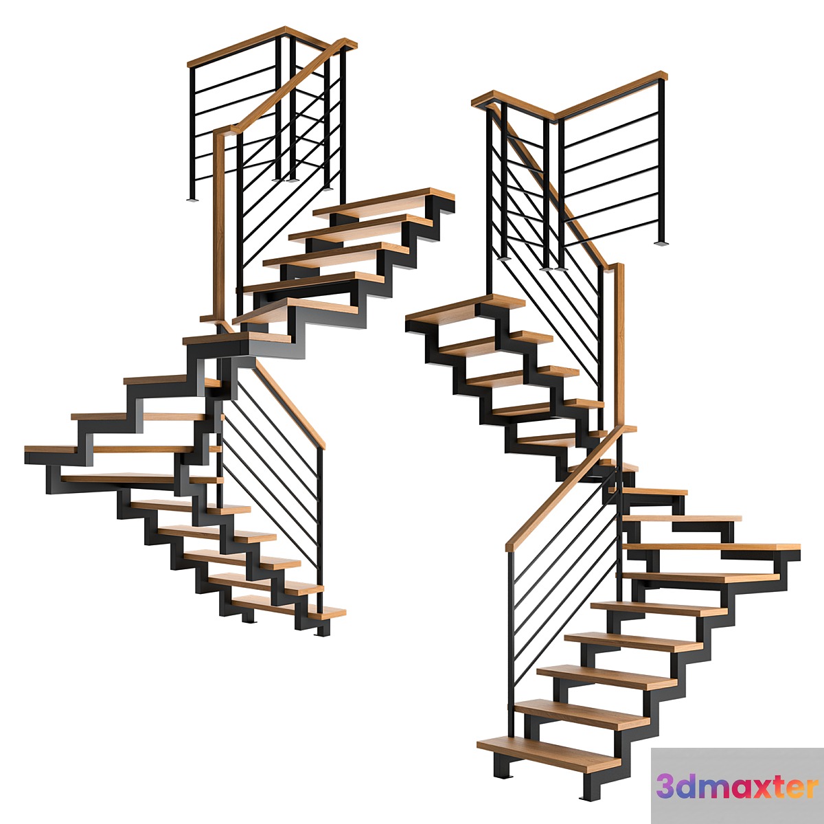 Winder stairs 3D Max