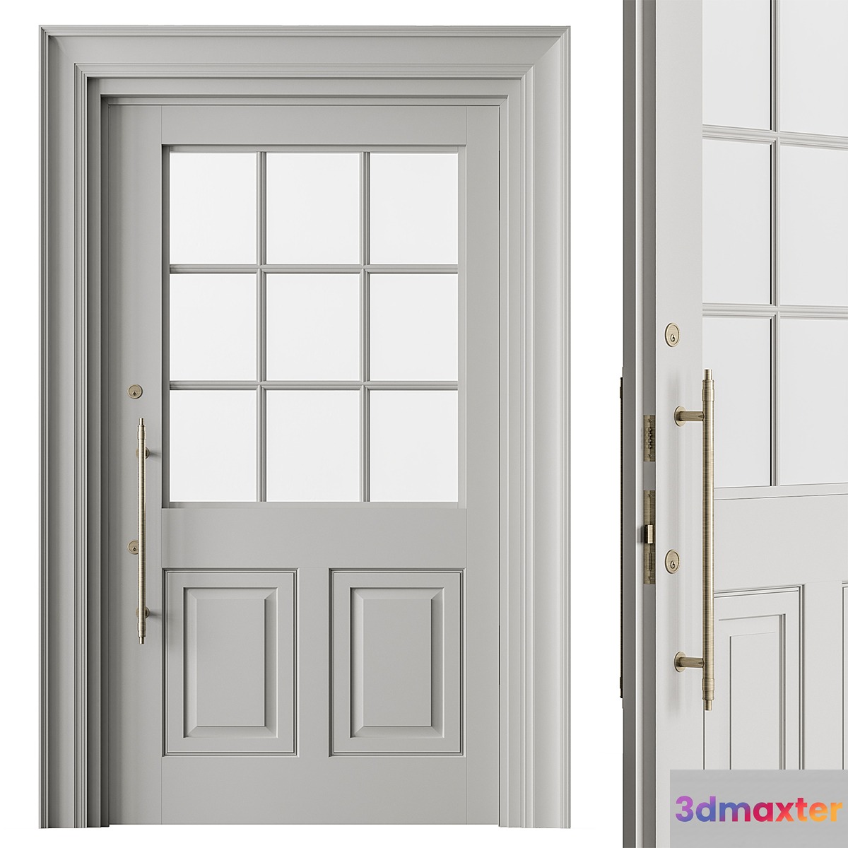 Classic Front Door - Set 69 3D Max