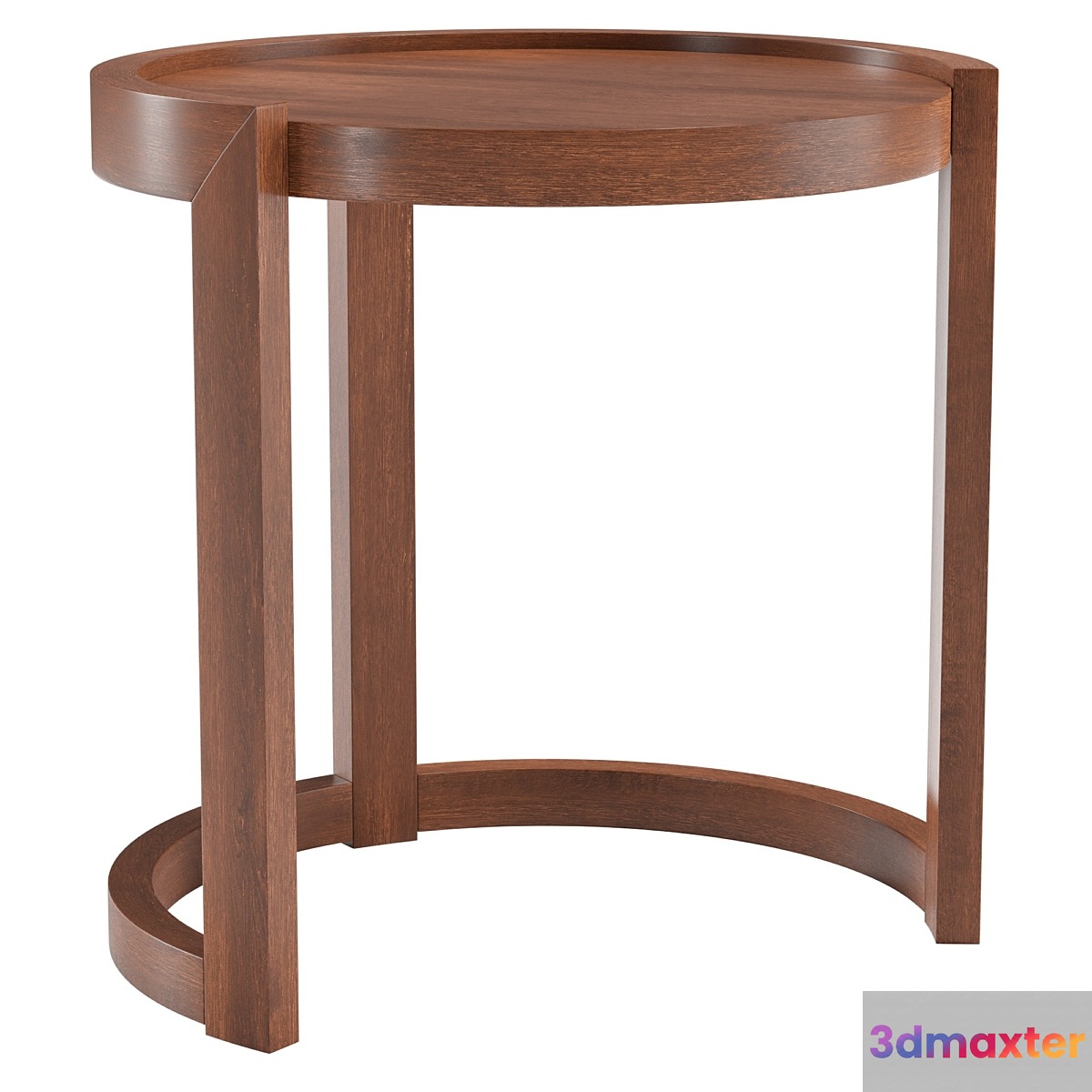 1950s Round Mahogany Side Table by Paul Laszlo 3D Max