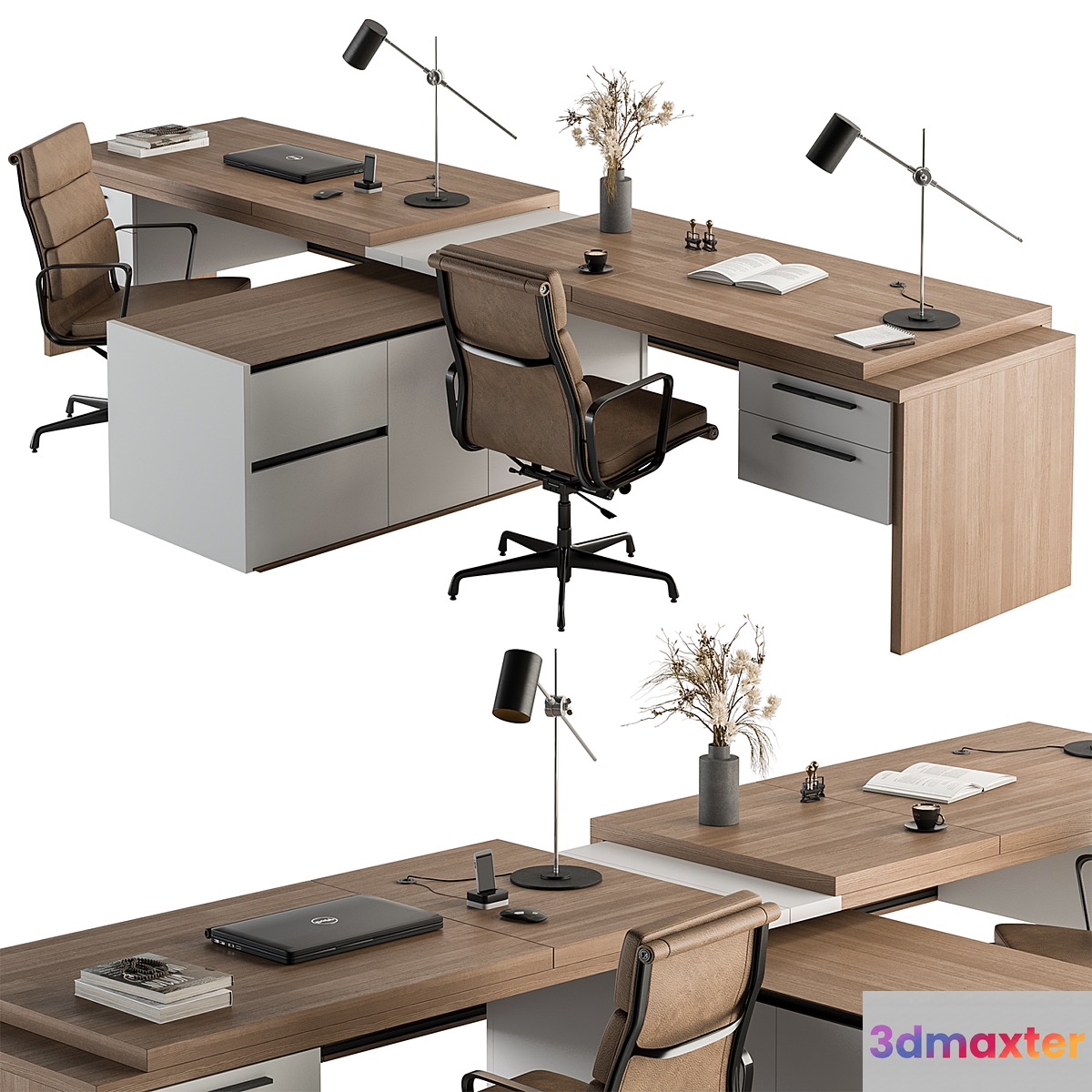 Employee Set - Office Furniture 400 3D Max