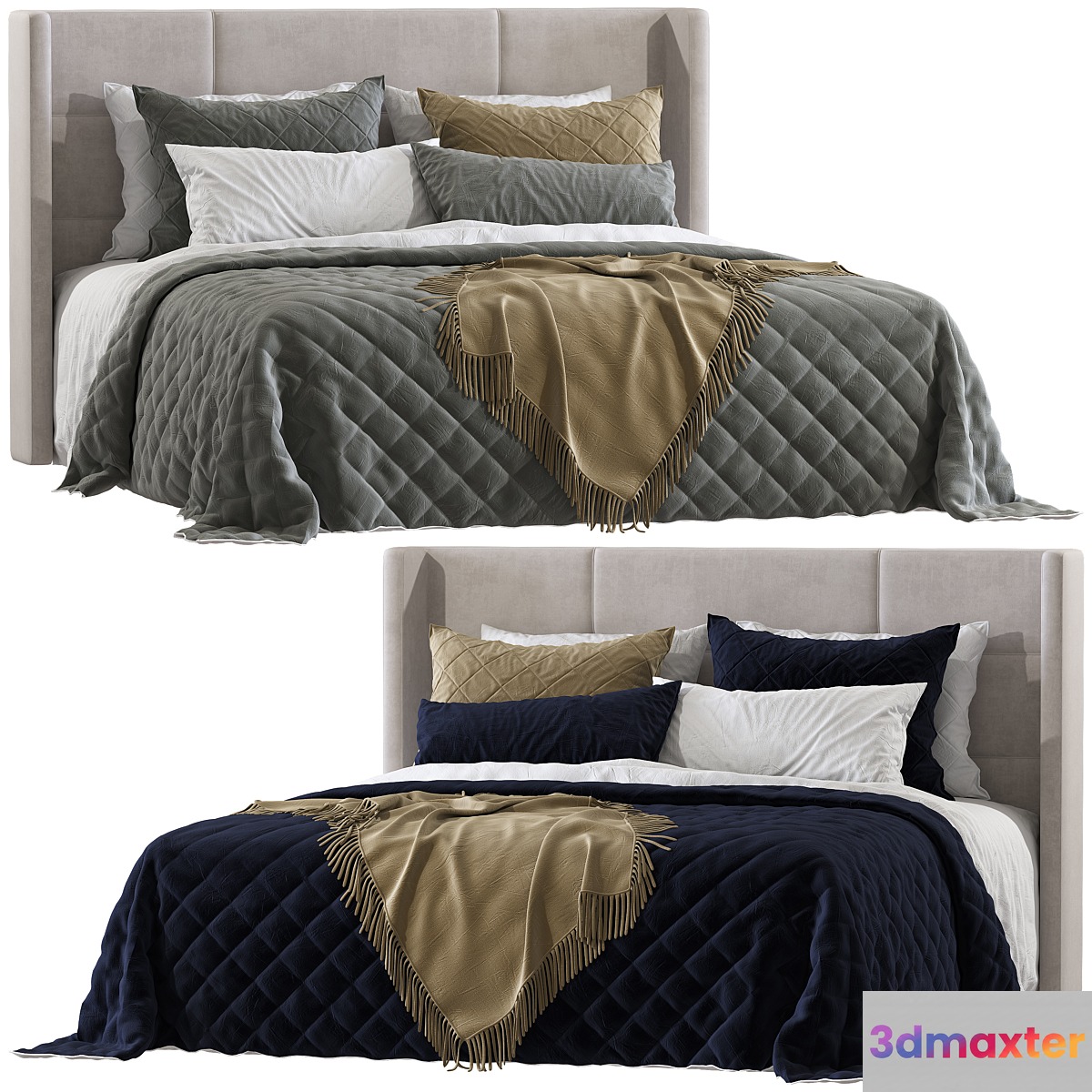 Double bed 131 3D Max