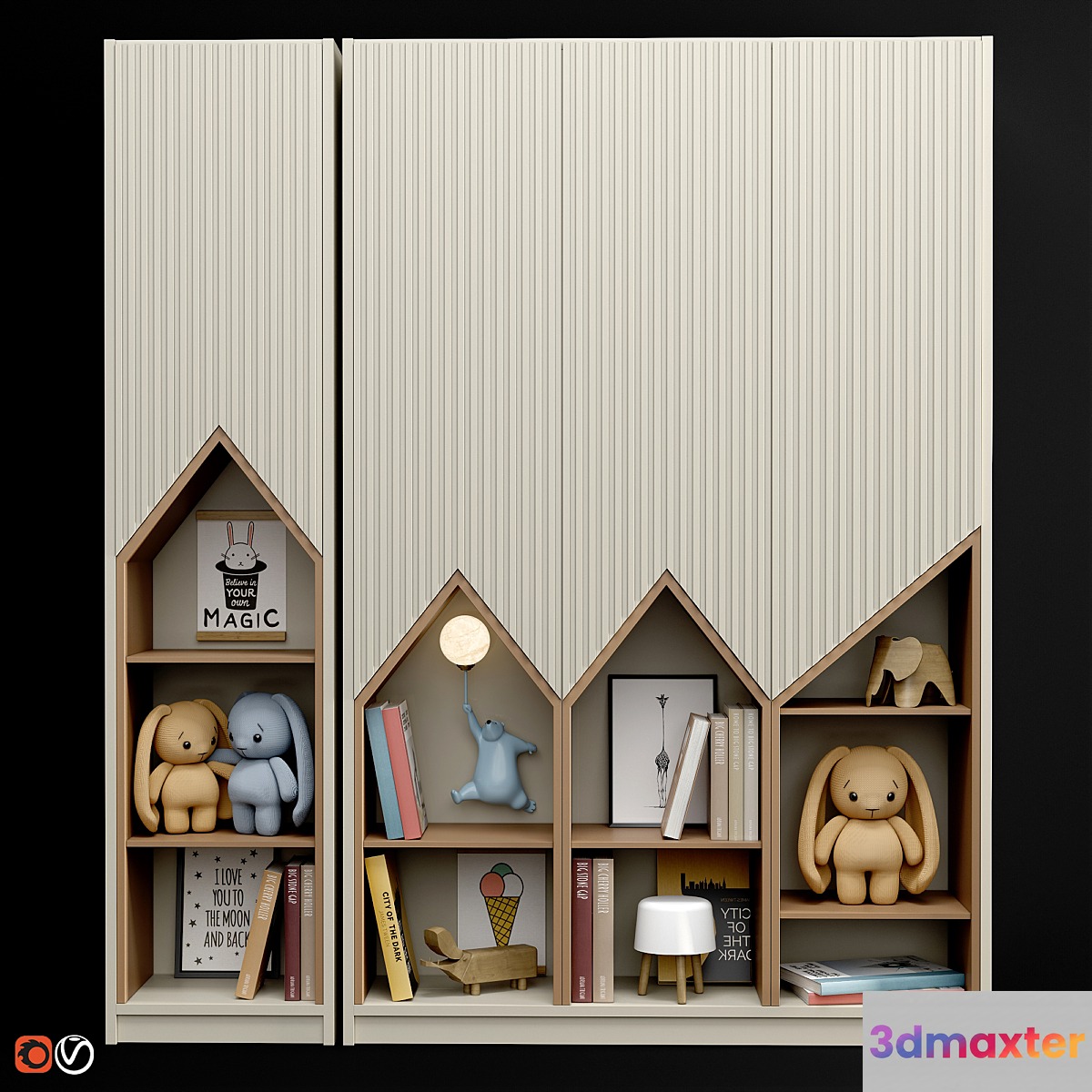 Children's Wardrobe 3D Max