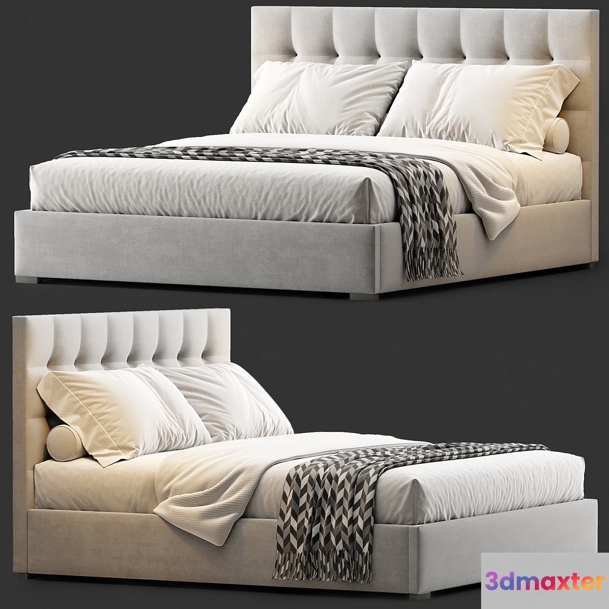 RH BOX-TUFTED BED 1