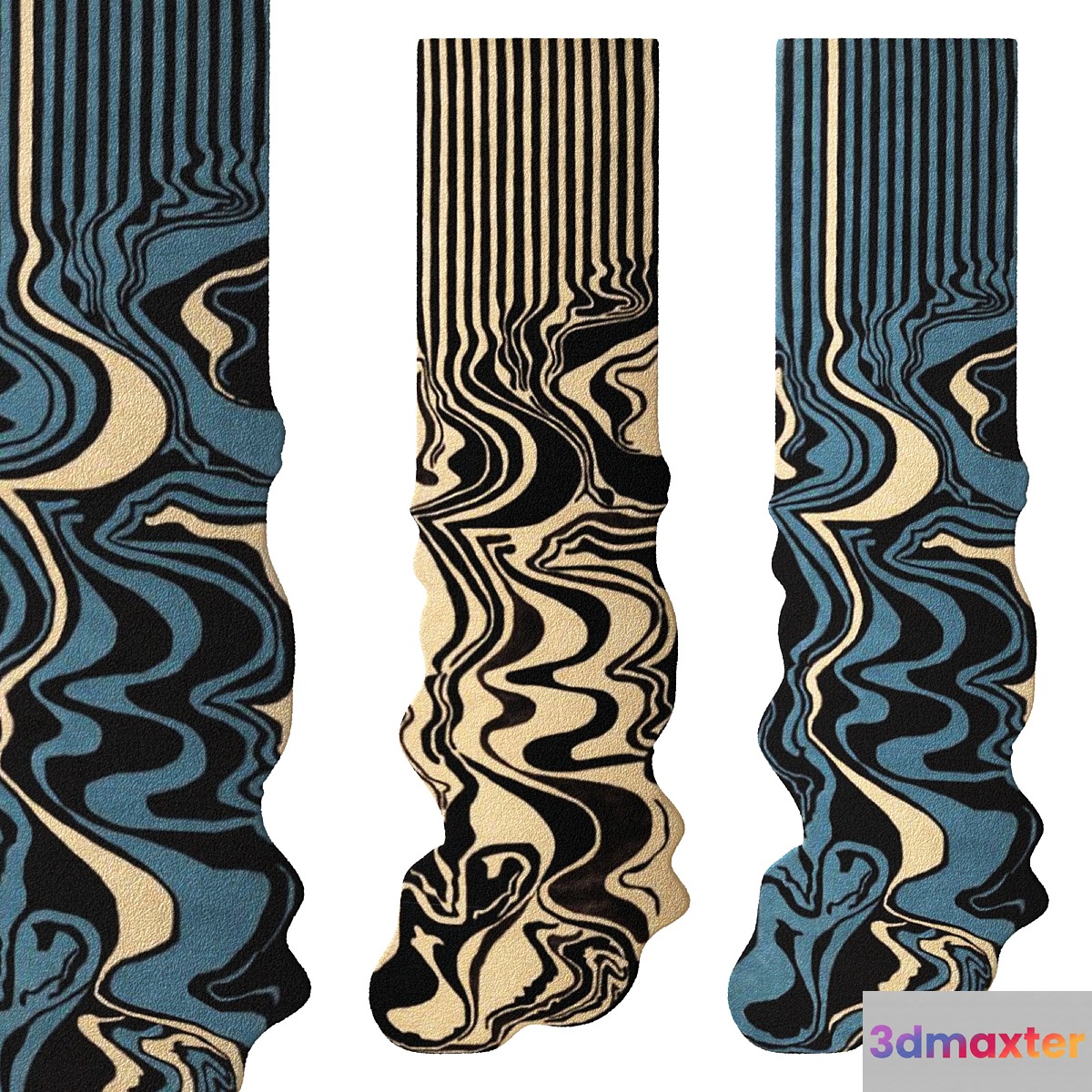 Carpet Melting runner navy by Floor Story 3D Max