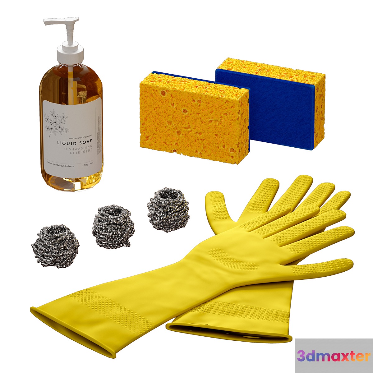Dishwashing set Sponge Gloves