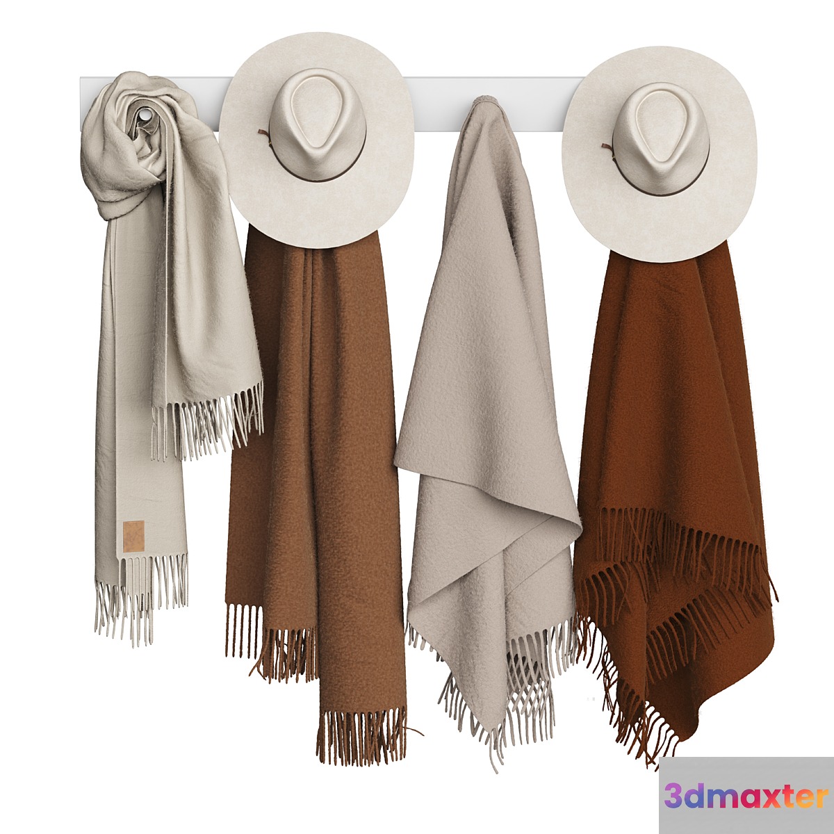 Hats and scarves on a hanger - No.2