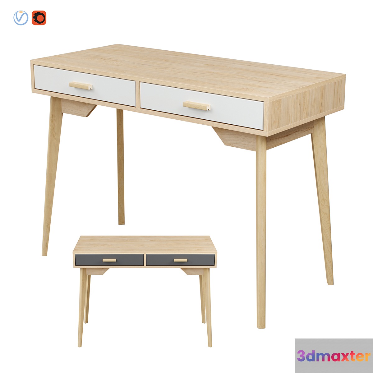 Skandica - Horten (Nordic Scandi) Desk 3D Max