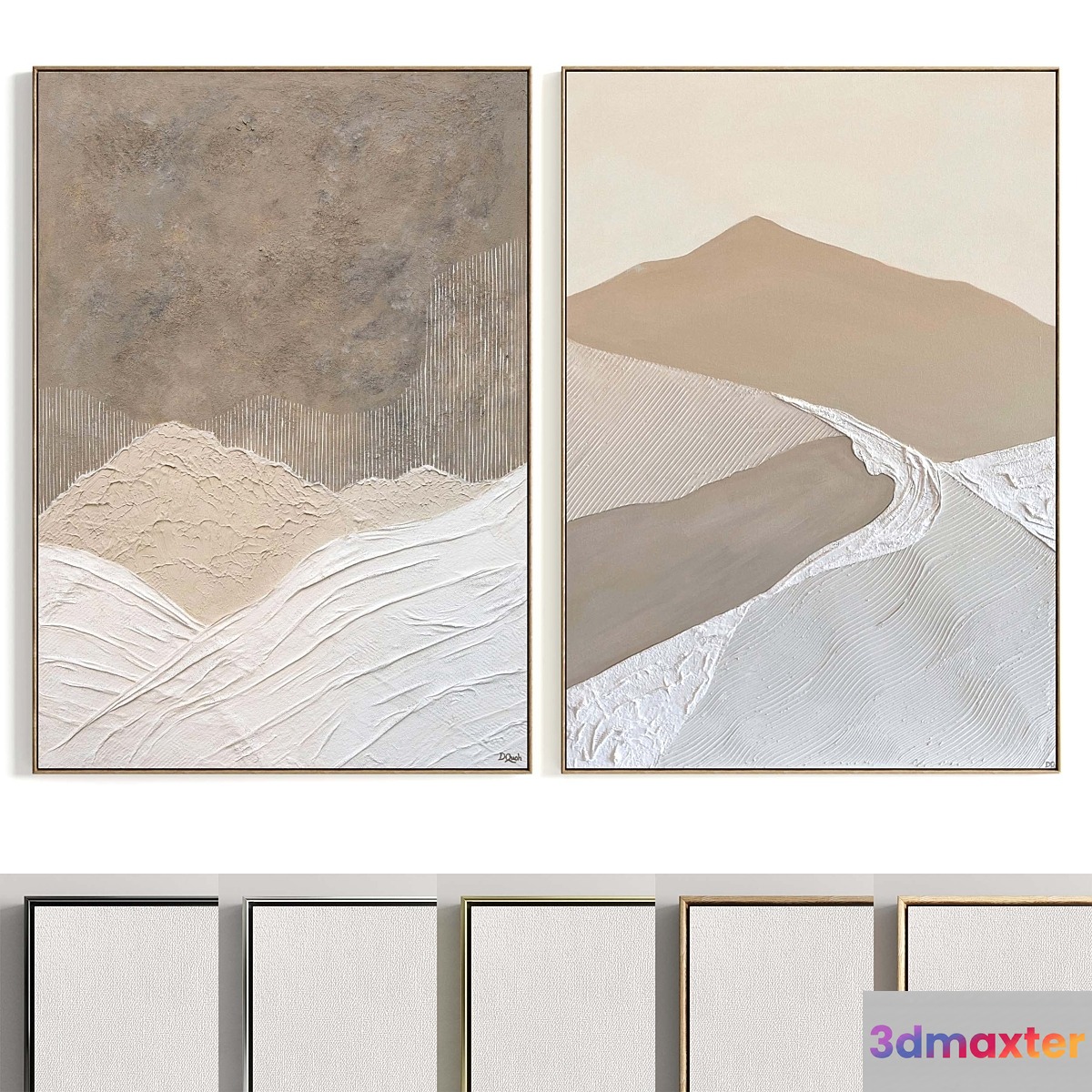Plaster Two Photo Frames T-360