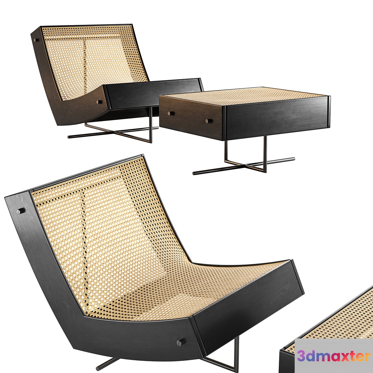1stDibs Contemporary Benjamin Chair with Ottoman