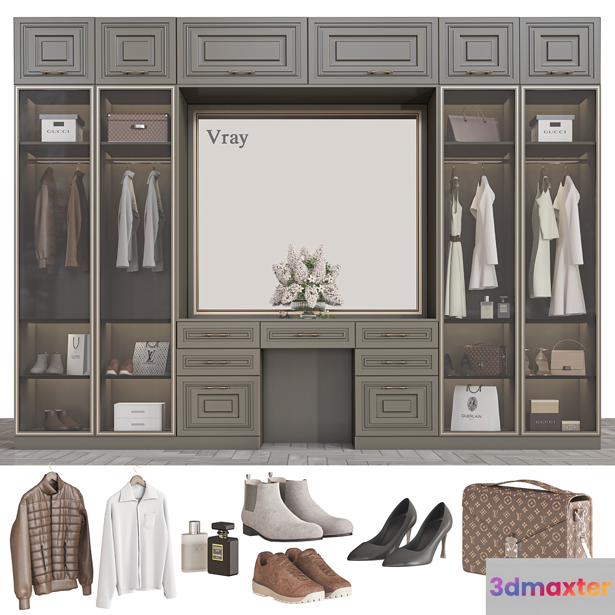 wardrobe 148-Vray 3D Max