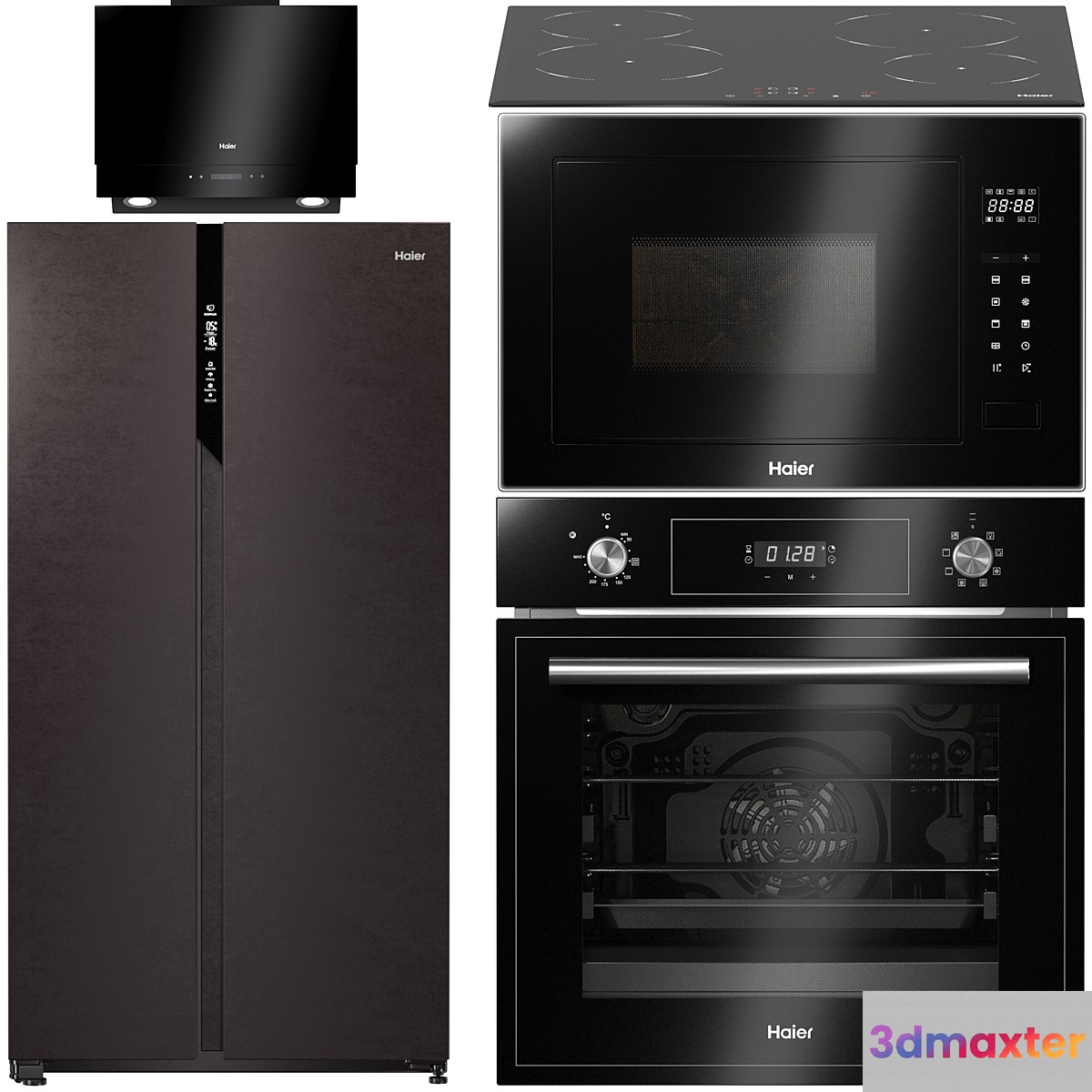 Haier kitchen appliances set 1 3D Max