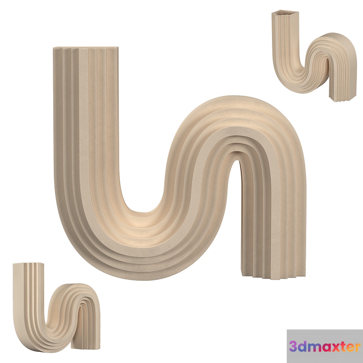 Curve Vase 3D Max