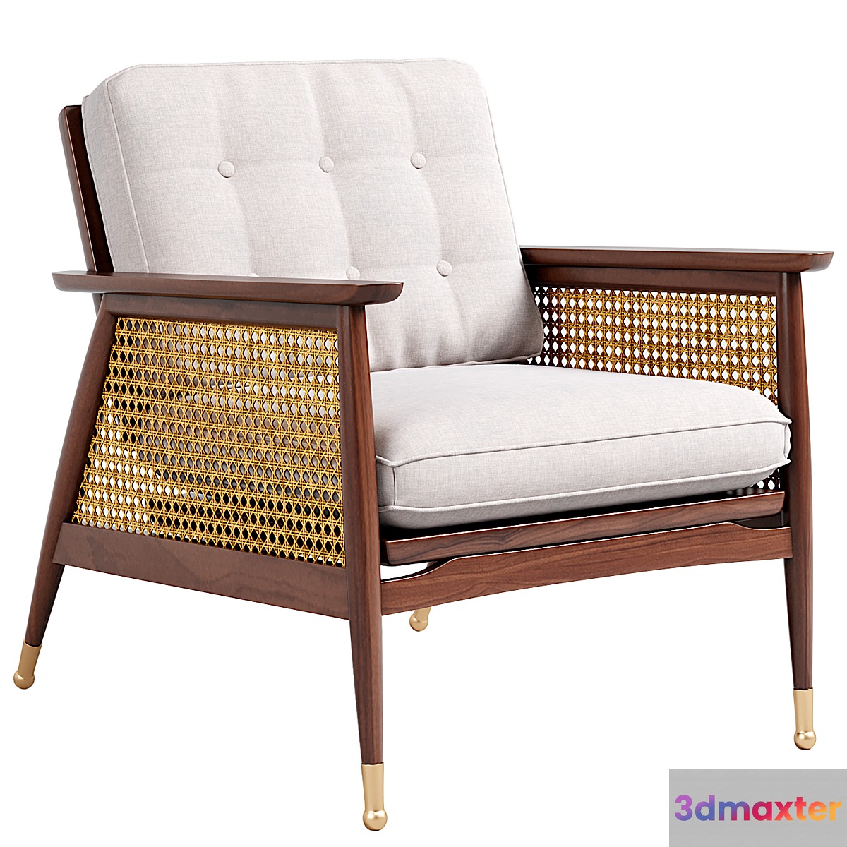 Nadia Caned Accent Chair 3D Max