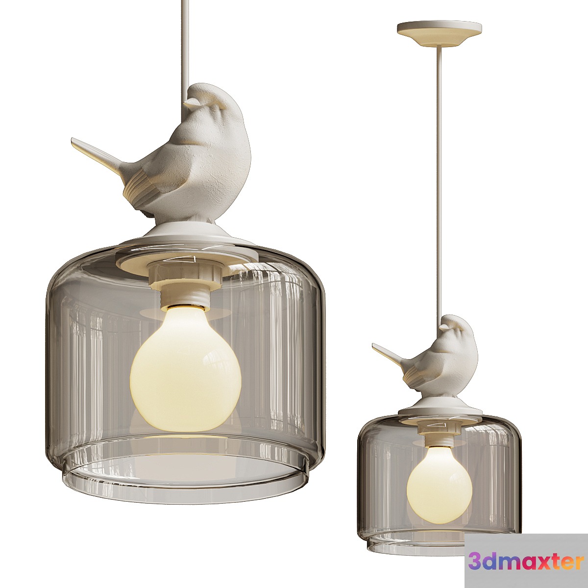 Hanging lamp provence bird pendant - No.2