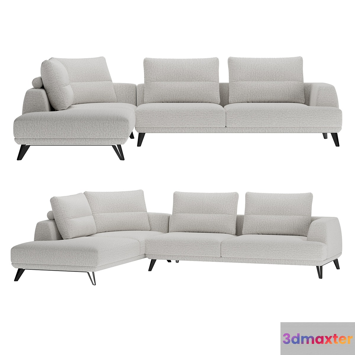 Corner Italian sofa Doge from Italia Lounge - No.2 3D Max
