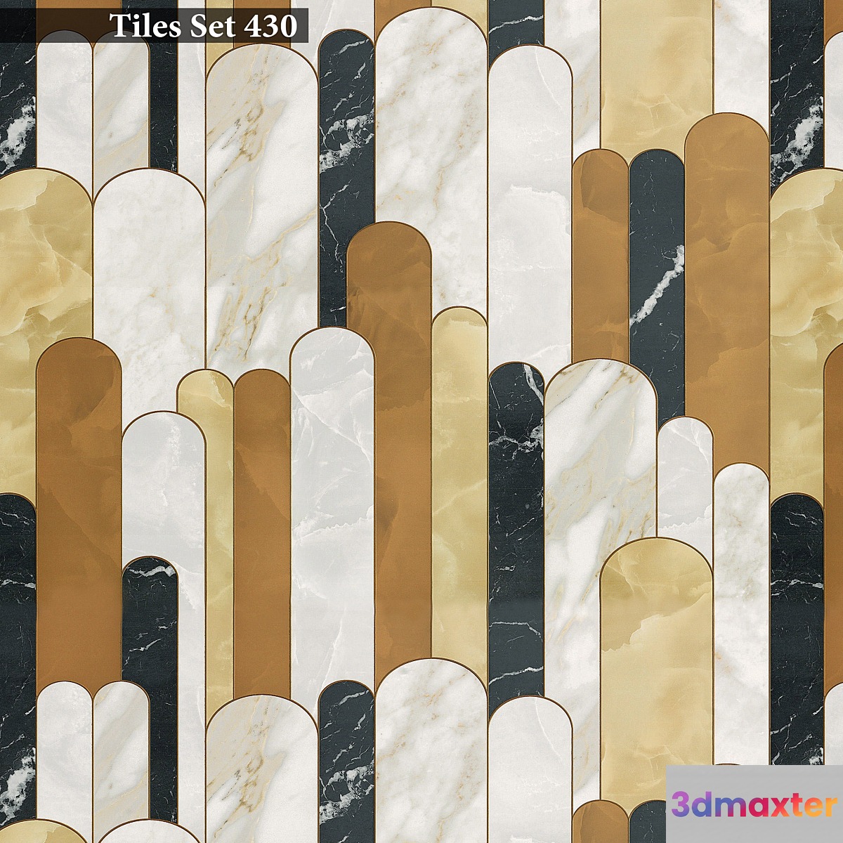 Tiles set 430 3D Max