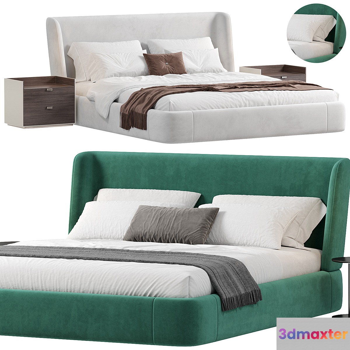 REEVES Bed by idealbeds 3D Max