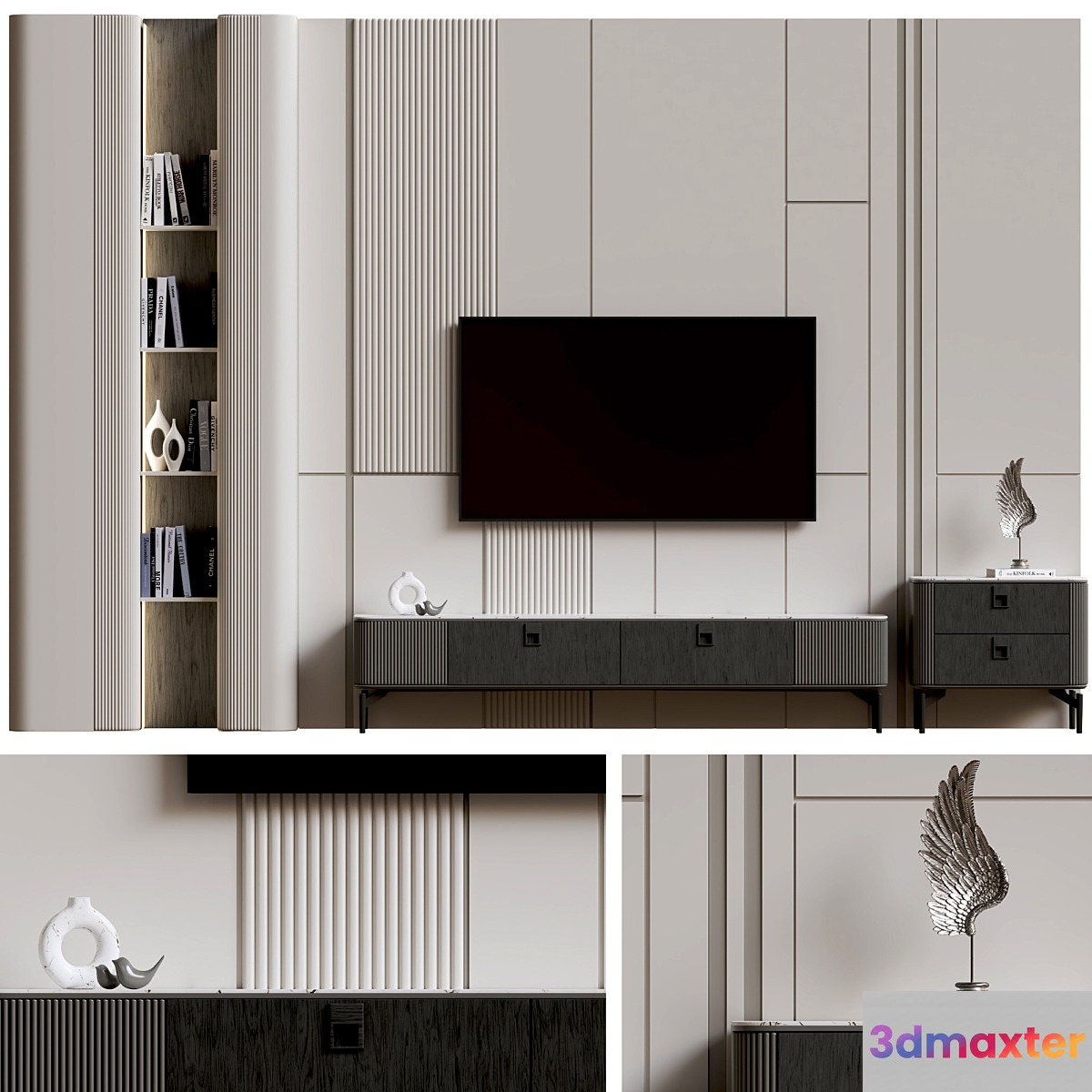 Tv wall04 3D Max