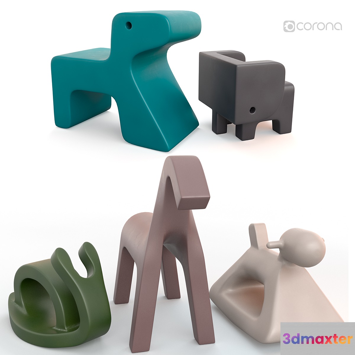 Furniture and toys for the children's room 3D Max