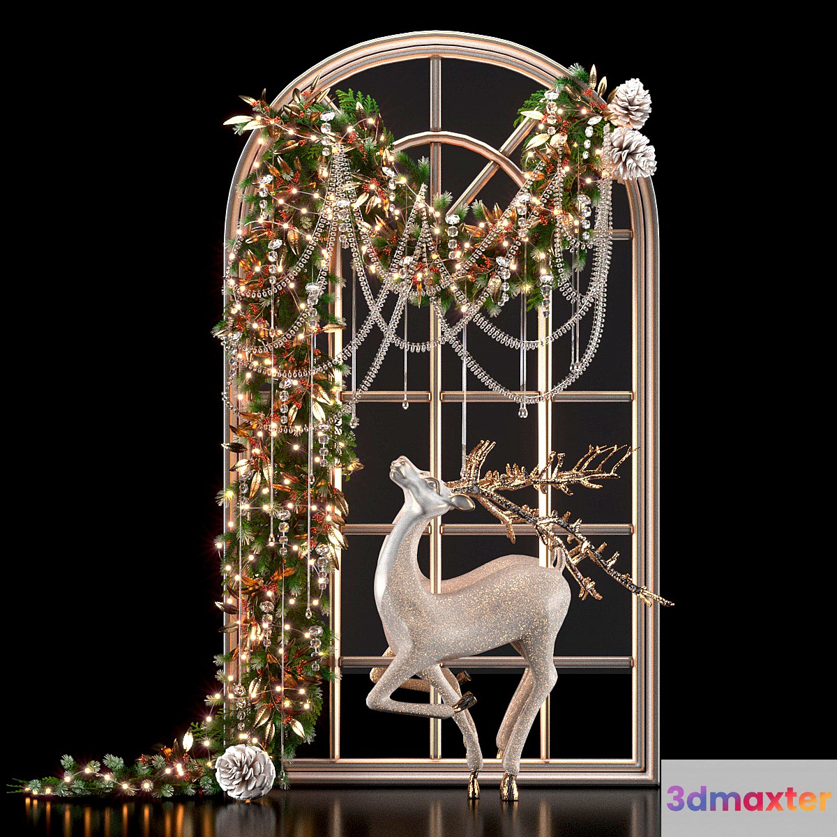 Outdoor Christmas set 3D Max