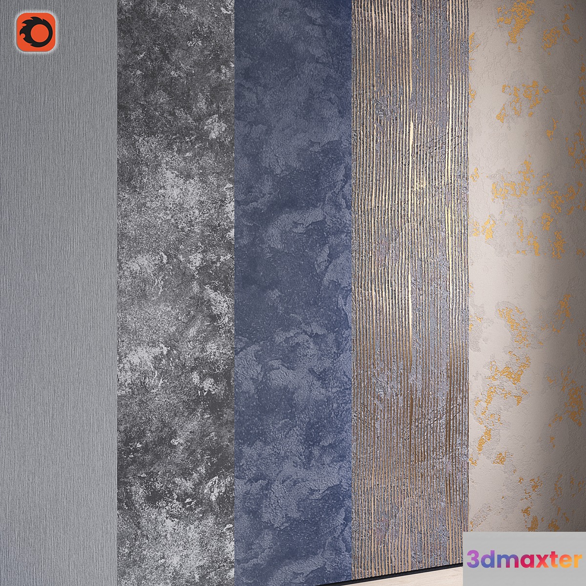 Decorative plaster collection 2 3D Max
