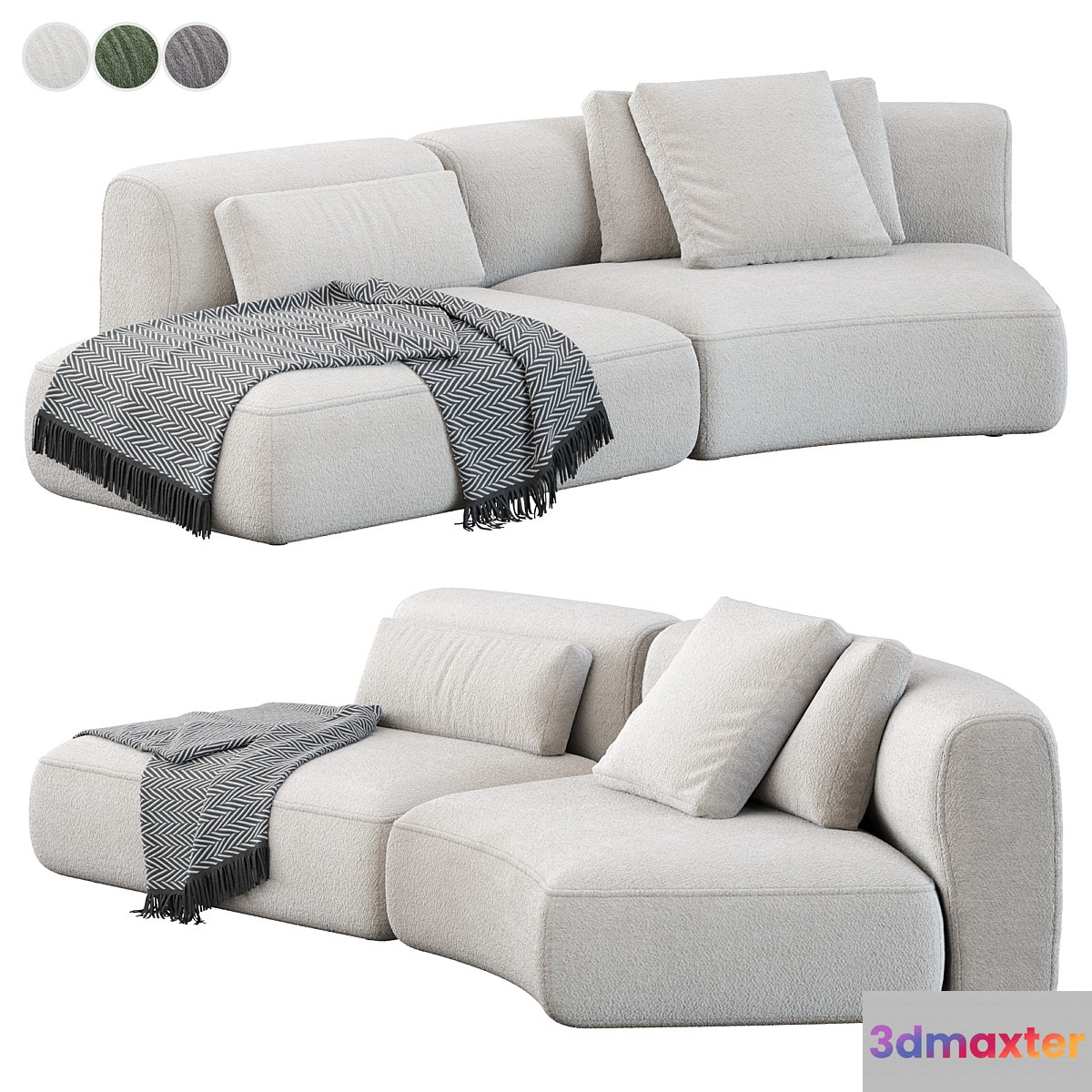 Modular sofa MDF ITALIA Cozy Curve Sofa