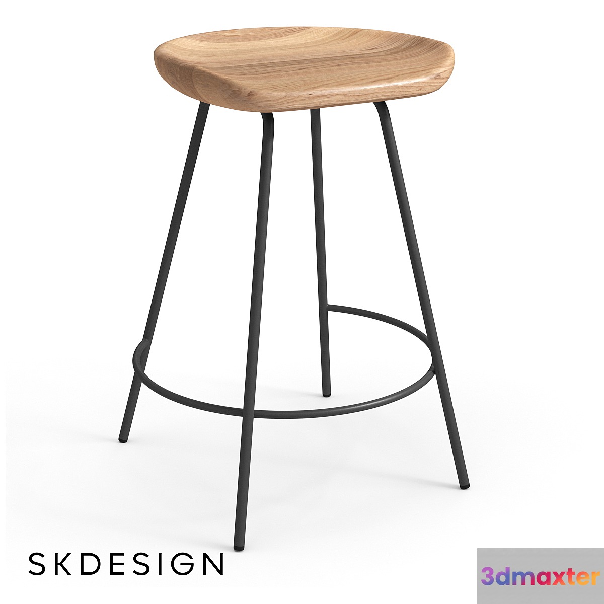 Semi-bar chair Jill on metal supports