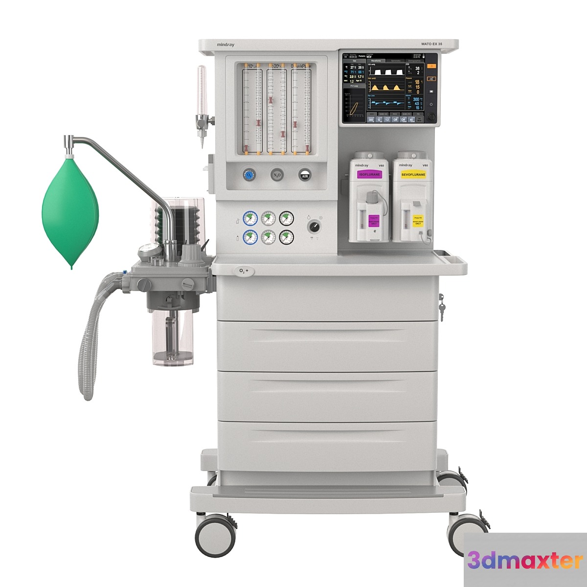 Anesthesia-respiratory apparatus WATO EX35 3D Max