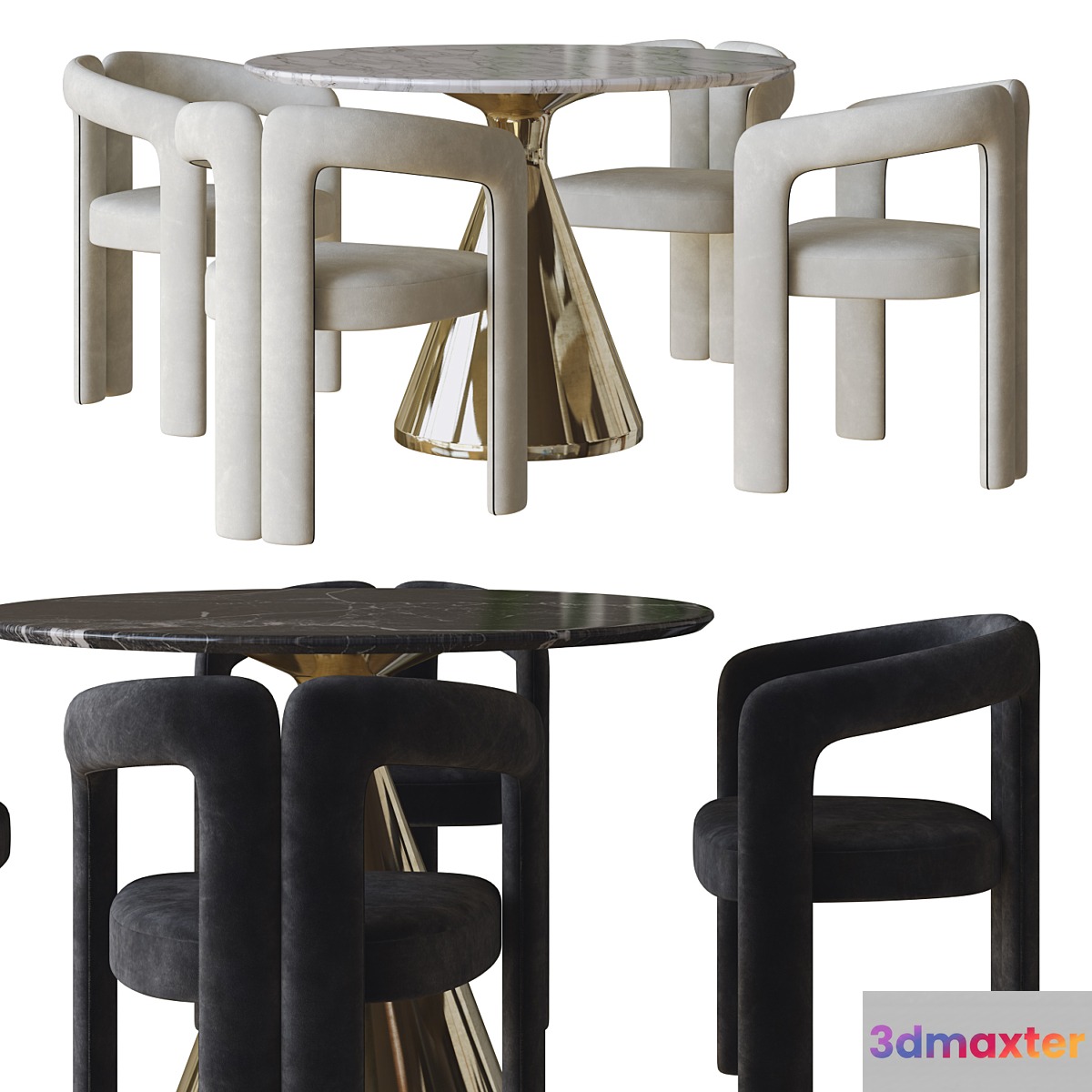 dudet dining chair and table by cassina