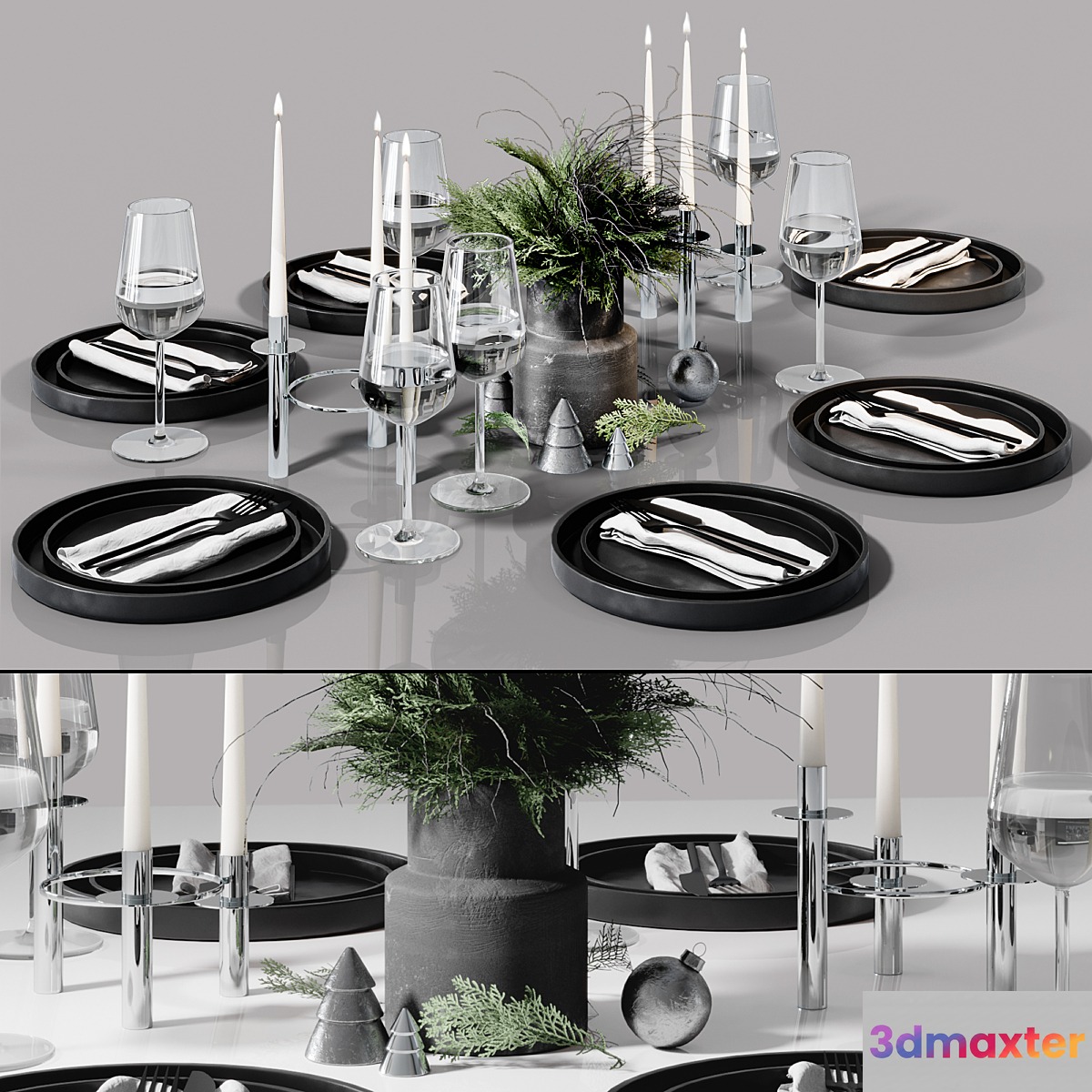 Table setting in Scandinavian style